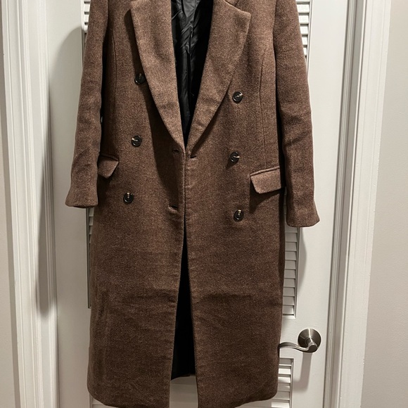 Reformation Lucas Coat Brown - Size S - Picture 5 of 7